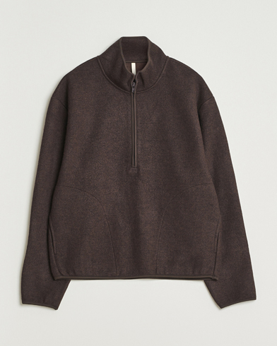 Sunflower Wool Half Zip Dark Brown – Marron