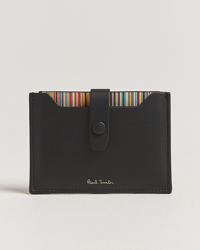 Paul Smith Signature Stripe Card Wallet Multi – Noir