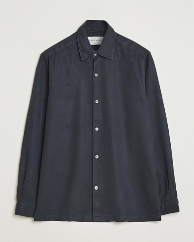 A Day's March Clean Cut Lyocell Shirt Navy – Bleu