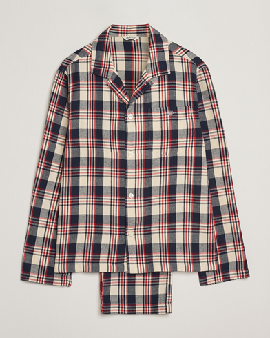 GANT Flannel Checked Pyjama Set Ruby Red – Bleu