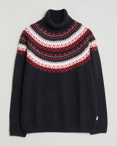 GANT Fairisle Knitted Turtleneck Black – Noir
