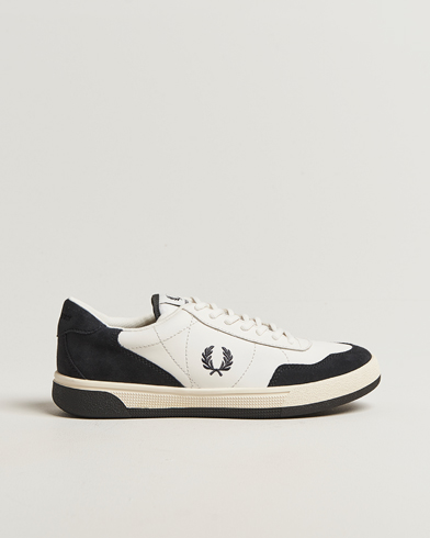 Fred Perry B11 Leather/Suede Sneaker Snow White/Navy – Blanc