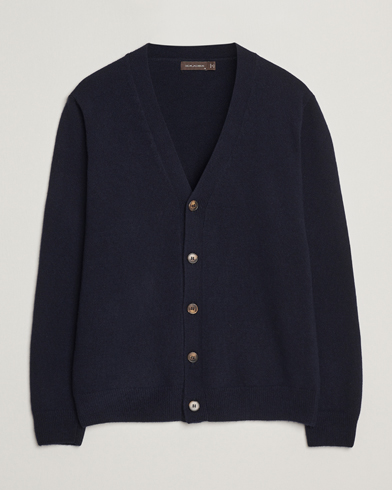 Oscar Jacobson Eduardo Wool Cardigan Navy – Bleu