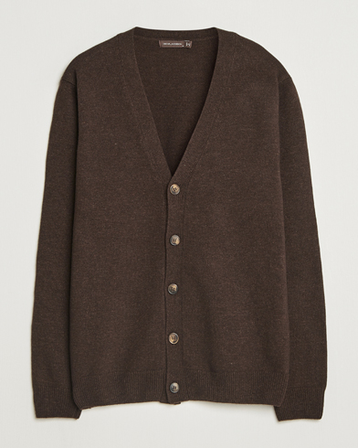 Oscar Jacobson Eduardo Wool Cardigan Brown – Marron