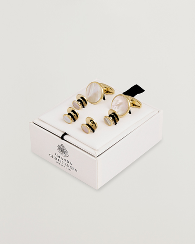 Amanda Christensen Cufflink & Shirt Studs Set Gold – Or