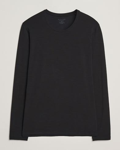 Falke Clima Wool Wool Long Sleeve T-Shirt Black – Noir
