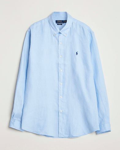 Polo Ralph Lauren Custom Fit Linen Shirt Office Blue – Bleu