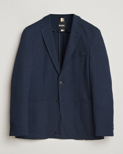 BOSS BLACK Jaye Jersey Herringbone Blazer Dark Blue – Bleu