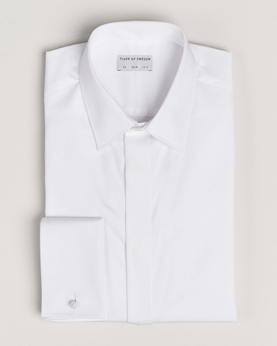 Tiger of Sweden Adley Tuxedo Shirt Pure White – Blanc