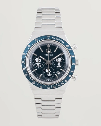 Timex X Peanuts Q Chronograph Snoopy 40mm Blue Dial – Argent