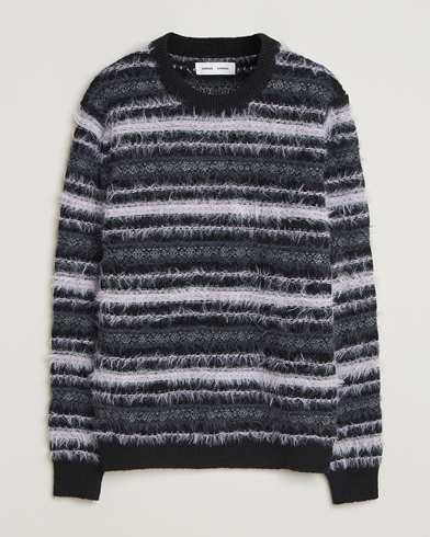 Samsøe Samsøe Finnley Striped Knitted Sweater Black Multi – Multicolore