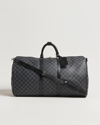 Louis Vuitton Pre-Owned Keepall Bandouliére 55 Damier Graphite – Gris