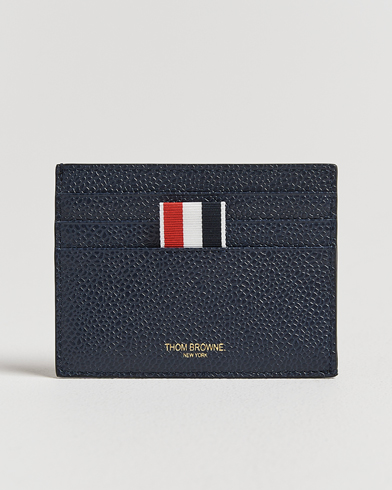 Thom Browne Pebble Grain Leather Cardholder Navy – Bleu