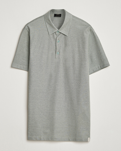 Brioni Short Sleeve Cotton Piquet Polo Light Green – Vert