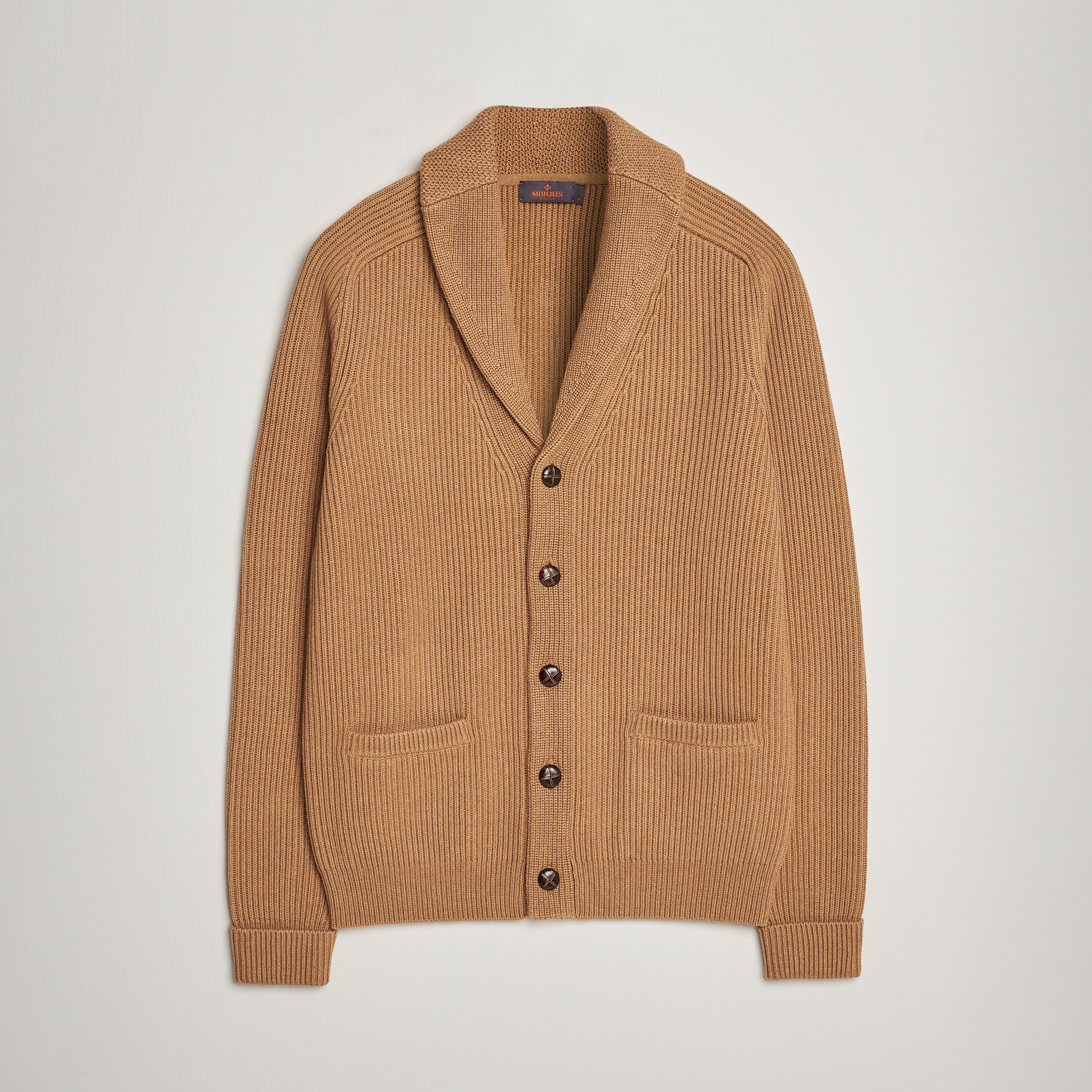 Morris Brayden Shawl Cardigan Camel - Acheter Morris .