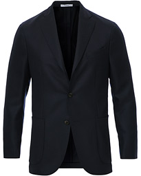  K Jacket Wool Hopsack Blazer Navy 46