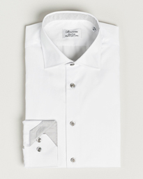  Fitted Body Contrast Cotton Twill Shirt White