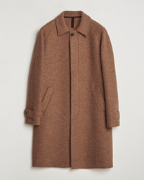  Boiled Wool Raglan Coat Caramel Melange