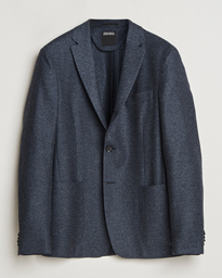  Unconstructed Wool/Cashmere Blazer Dark Blue