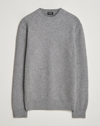  Oasi Cashmere Rib Crewneck Grey Melange