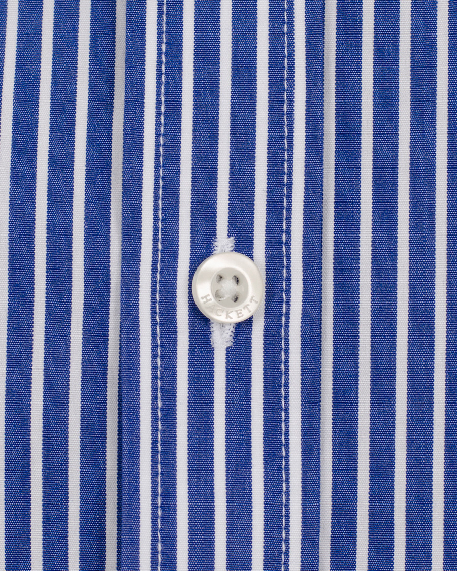 Homme | Chemises | Hackett | Wide Stripe Emblem Shirt Tailored Fit Blue/White