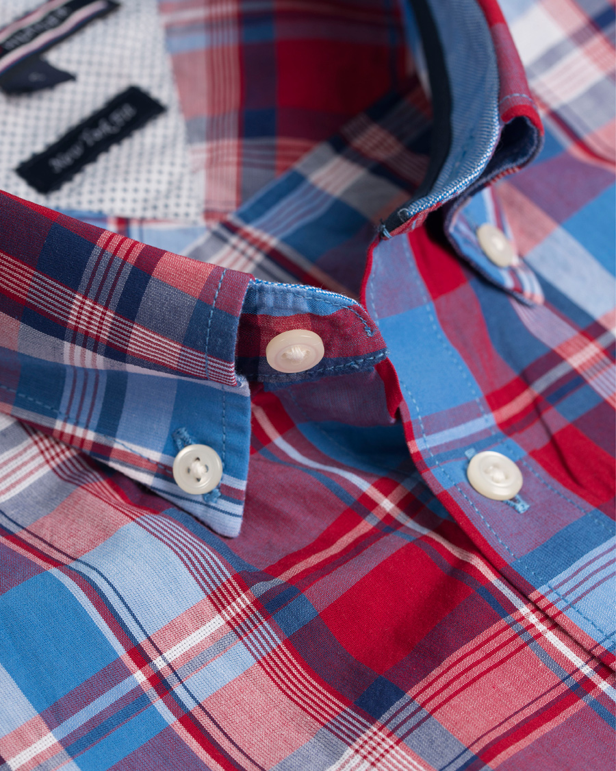 Homme | Chemises | Tommy Hilfiger | New York Fit Demi Check Shirt Chili/Blue