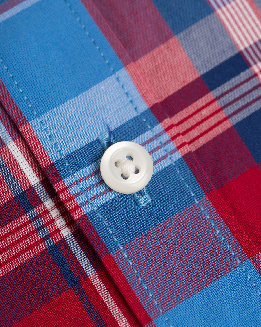 Homme | Chemises | Tommy Hilfiger | New York Fit Demi Check Shirt Chili/Blue