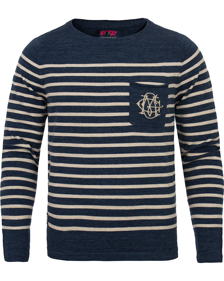 Homme | Pulls Et Tricots | Morris | Nantes Stripe Knit Blue