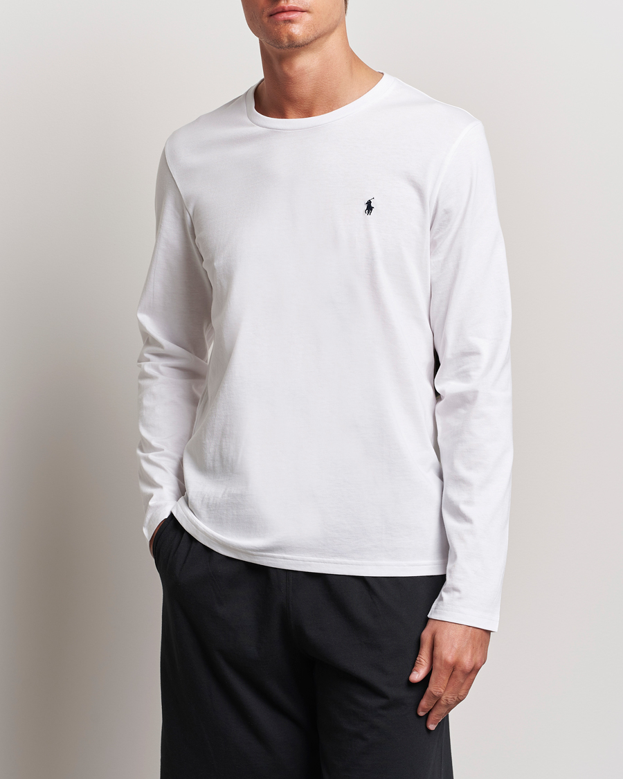 Homme |  | Polo Ralph Lauren | Liquid Cotton Long Sleeve Crew Neck Tee White