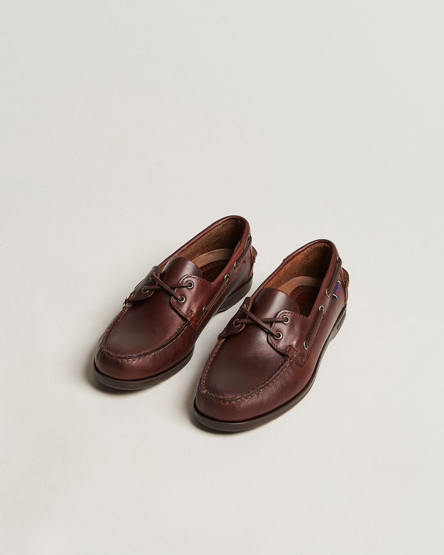 Homme |  | Sebago | Endeavor Oiled Leather Boat Shoe Brown