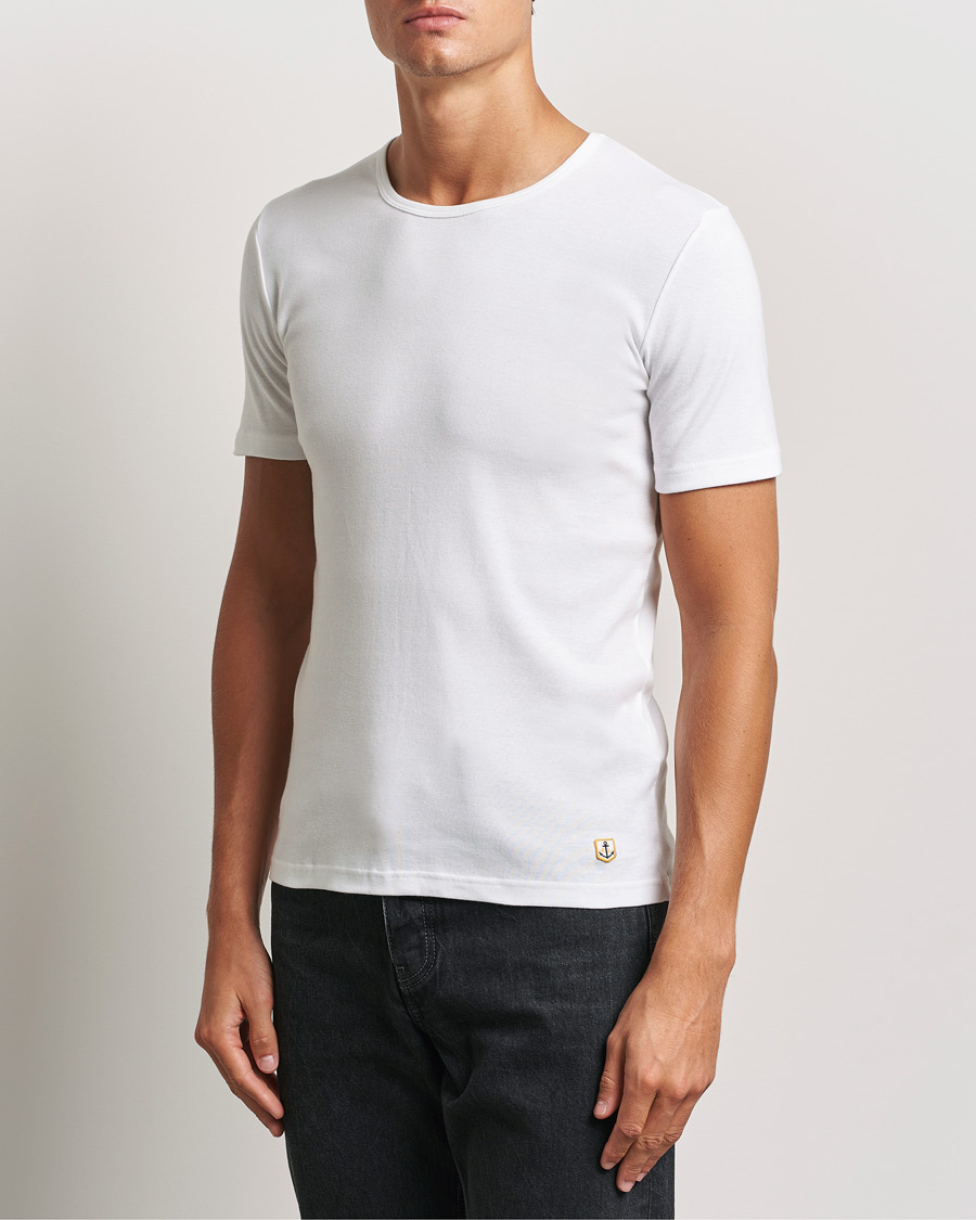 Homme |  | Armor-lux | 2-Pack Crew Neck T-Shirt White/Rich Navy