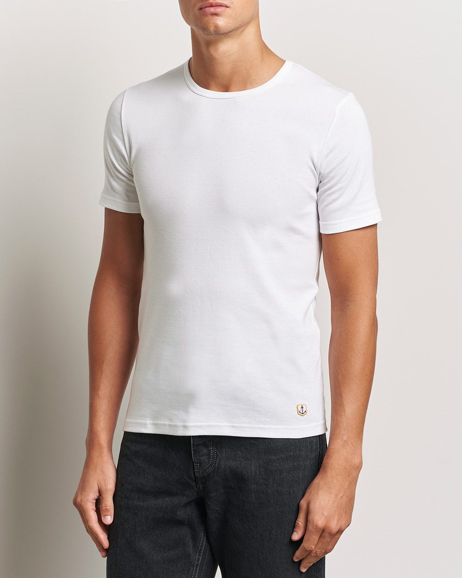 Homme |  | Armor-lux | 2-Pack Crew Neck T-Shirt White/Grey Melange