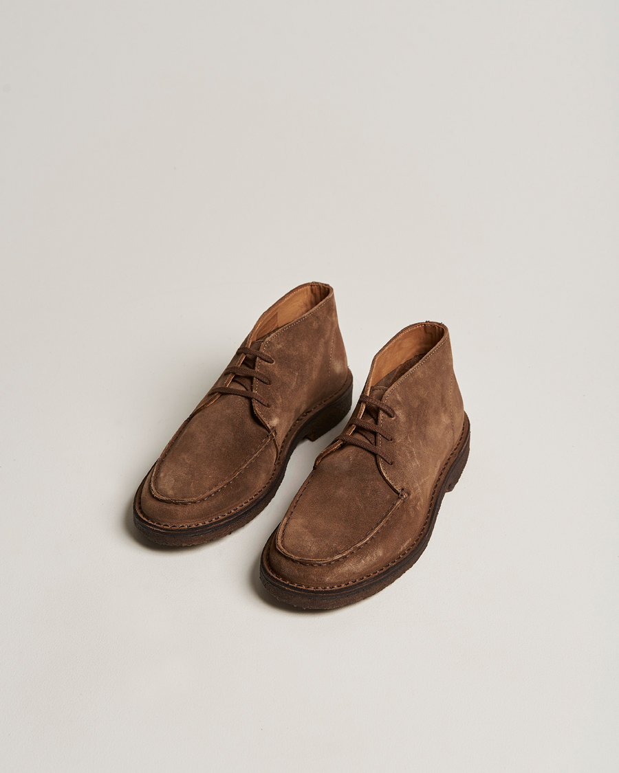 Homme |  | Drake\'s | Crosby Moc-Toe Suede Chukka Boots Brown