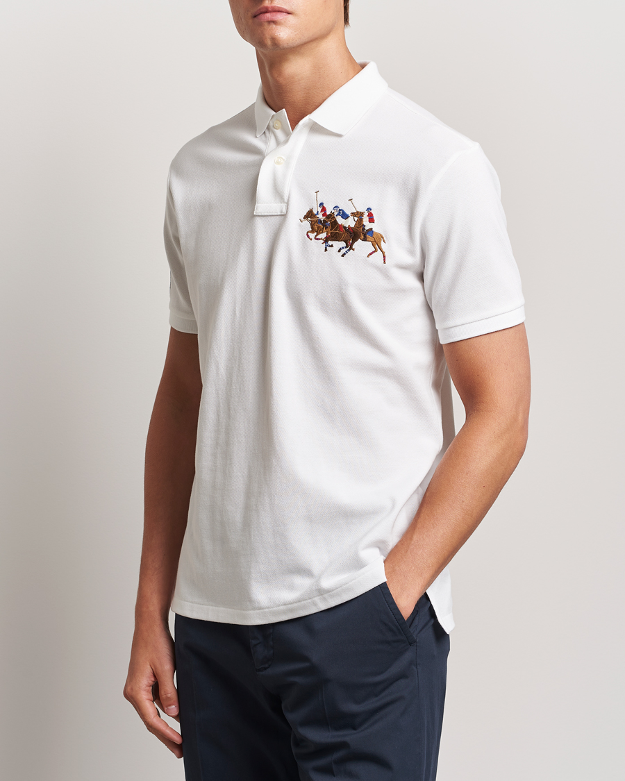 Homme |  | Polo Ralph Lauren | Custom Slim Fit Match Club Polo White