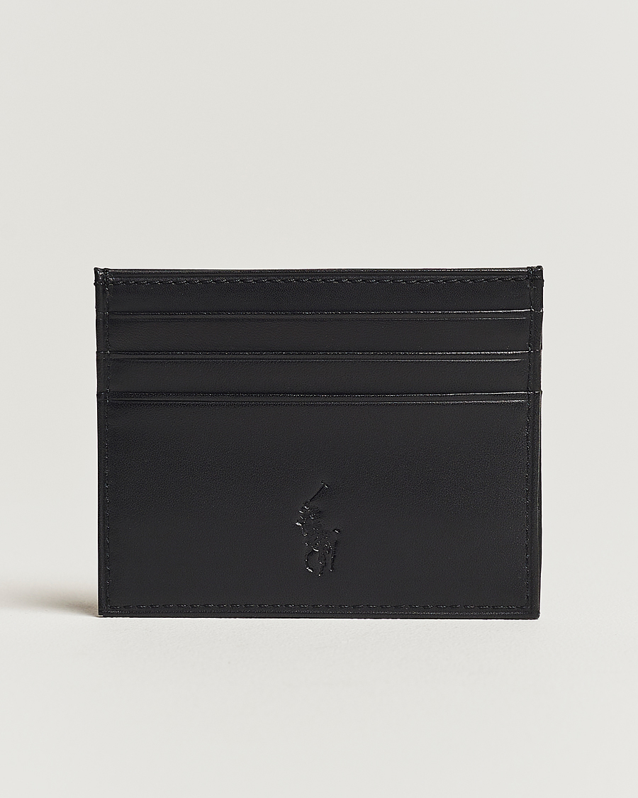 Homme |  | Polo Ralph Lauren | Smooth Leather Credit Card Case Black