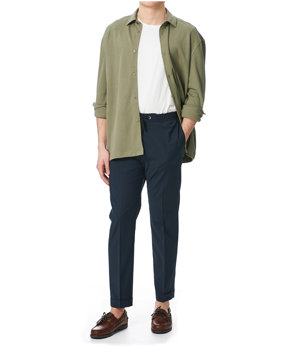 Homme | Pulls Et Tricots | Samsøe Samsøe | Samsøe & Samsøe Abuto Cotton Piquet Shirt Deep Lichen Green