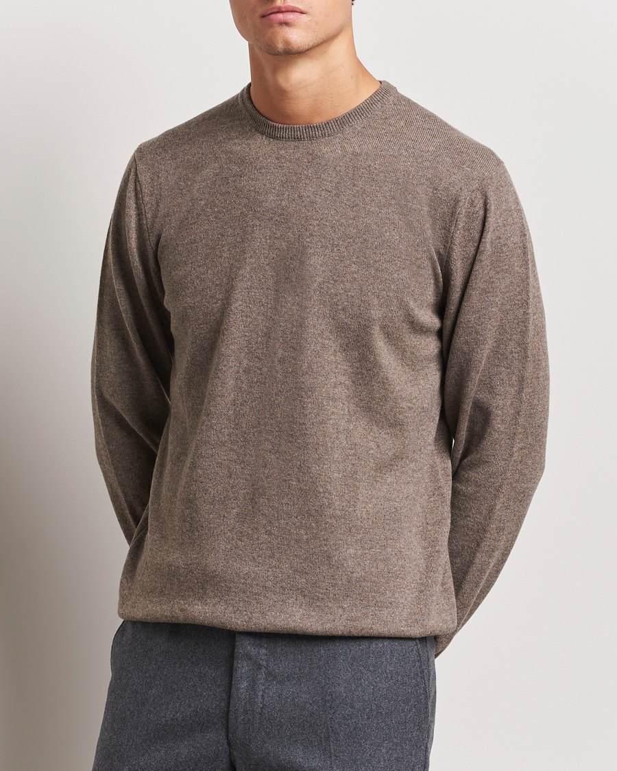 Homme |  | Piacenza Cashmere | Cashmere Crew Neck Sweater Brown