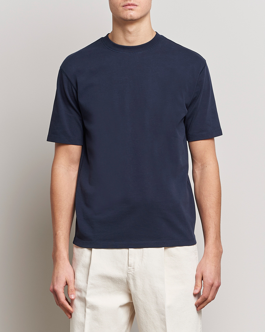 Homme |  | Drake\'s | Short Sleeve Hiking T-Shirt Navy