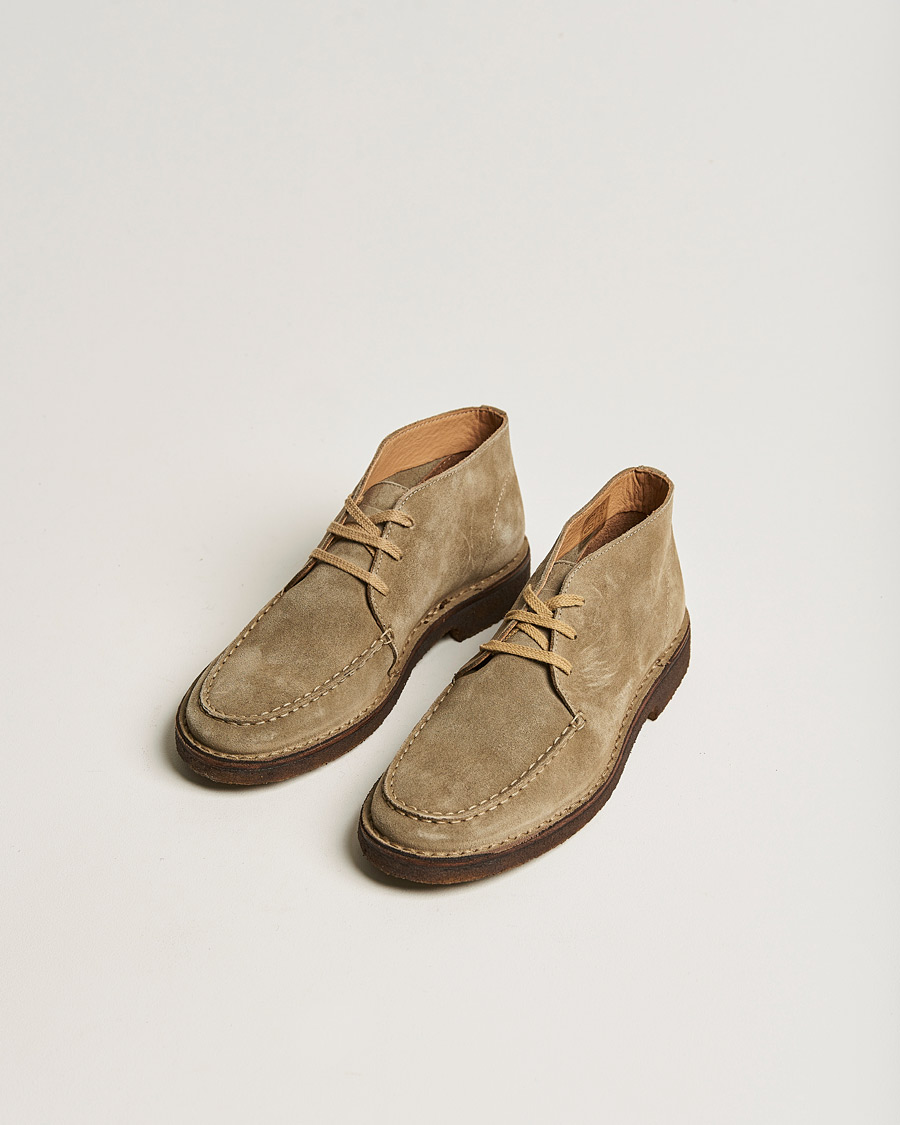 Homme |  | Drake\'s | Crosby Moc-Toe Suede Chukka Boots Sand