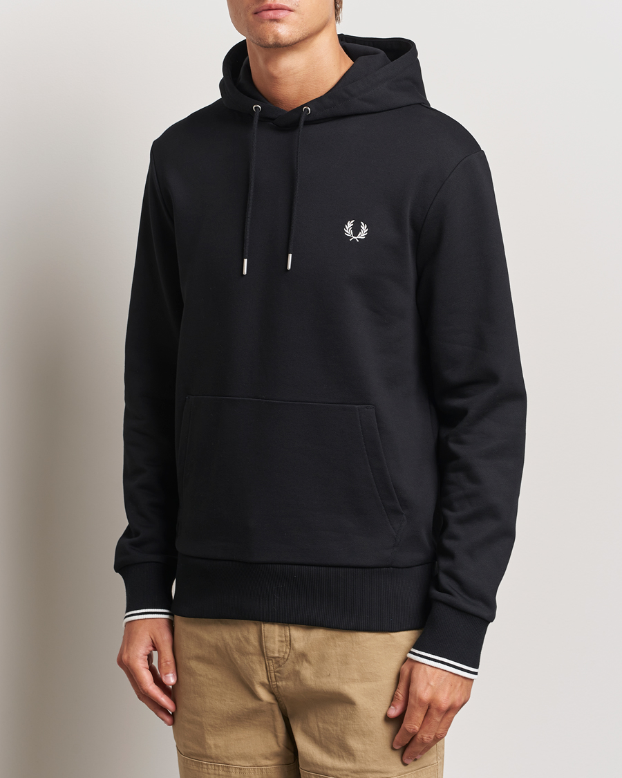 Homme |  | Fred Perry | Tipped Hoodie Black