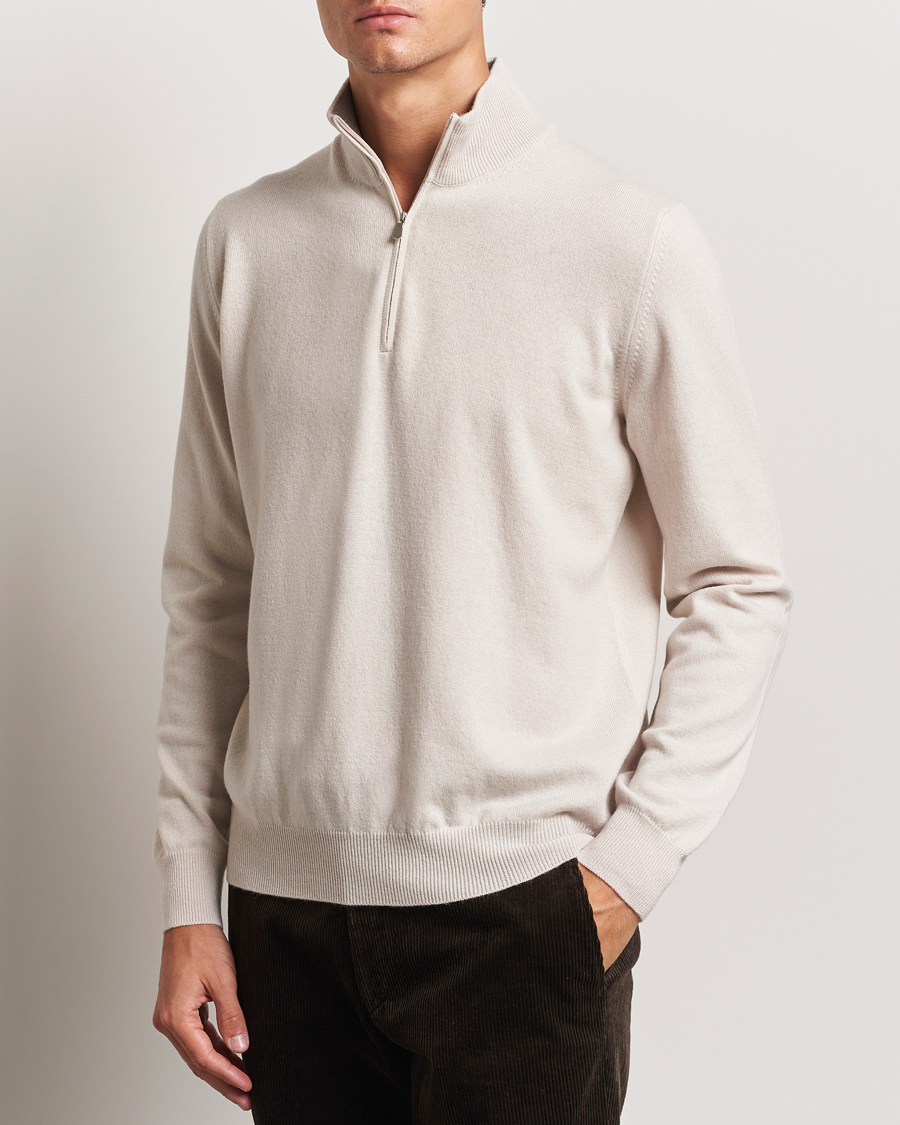 Homme |  | Gran Sasso | Wool/Cashmere Half Zip Cream