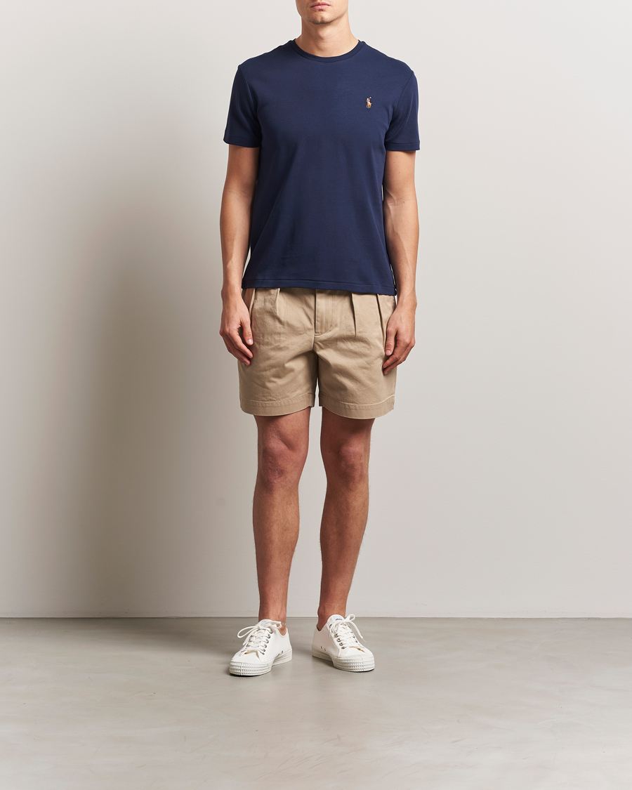 Homme | T-shirts | Polo Ralph Lauren | Luxury Pima Cotton Crew Neck T-Shirt Refined Navy