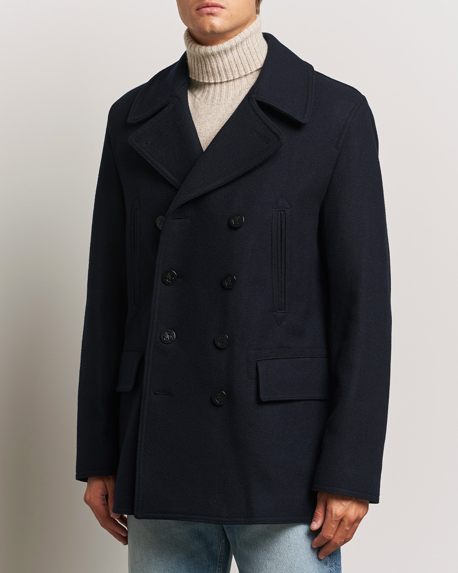 Homme |  | Gloverall | Churchill Reefer Peacoat Navy