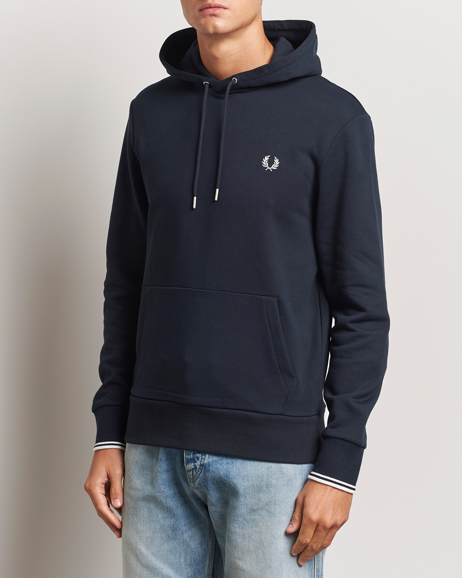 Homme |  | Fred Perry | Tipped Hoodie Navy