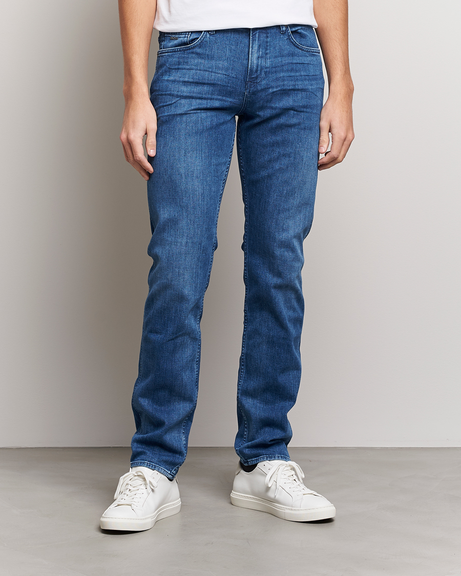 Homme |  | BOSS BLACK | Delaware Slim Fit Stretch Jeans Medium Blue
