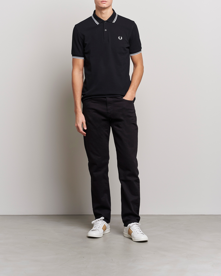 Fred perry twin tipped hotsell polo t shirt black