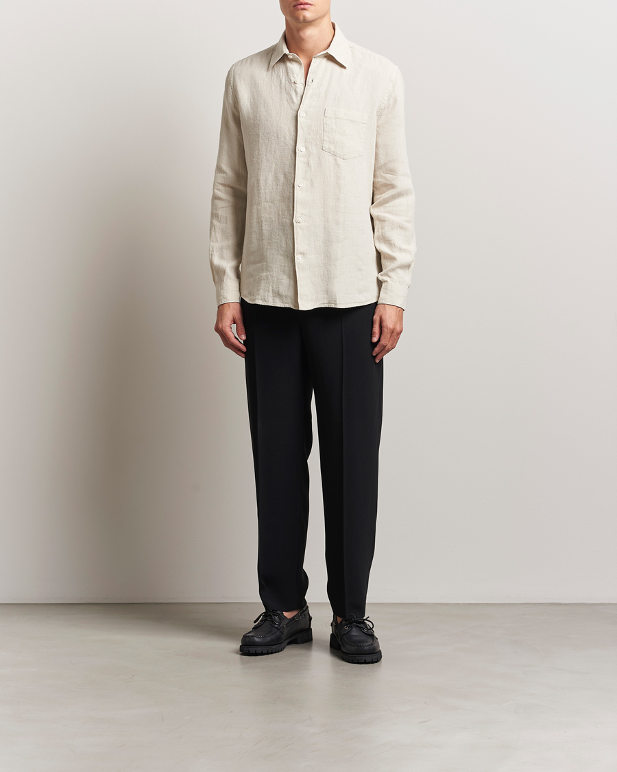 Homme | Chemises | A Day's March | Abu Linen Shirt Sand
