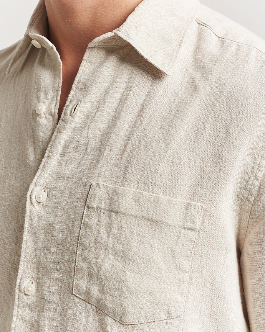 Homme | Chemises | A Day's March | Abu Linen Shirt Sand