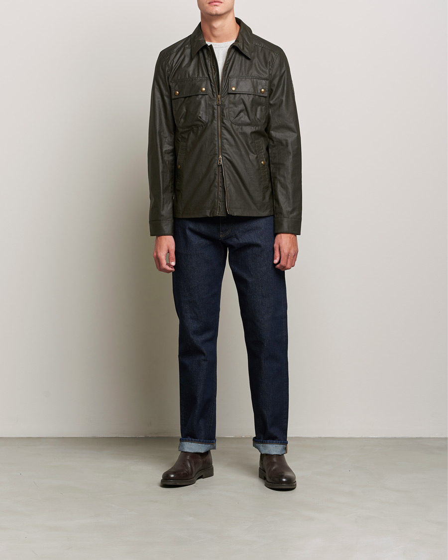 Belstaff Tour Waxed Shirt Jacket Faded Olive - Acheter Belstaff CareOfCarl.