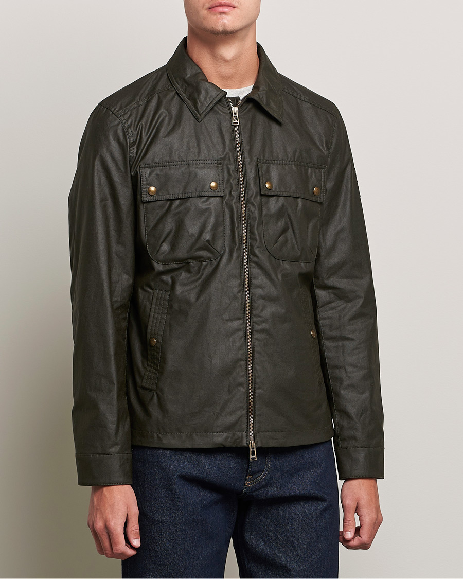Homme |  | Belstaff | Tour Waxed Shirt Jacket Faded Olive